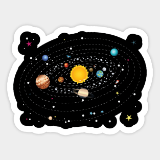 Planets of Solar System Sticker